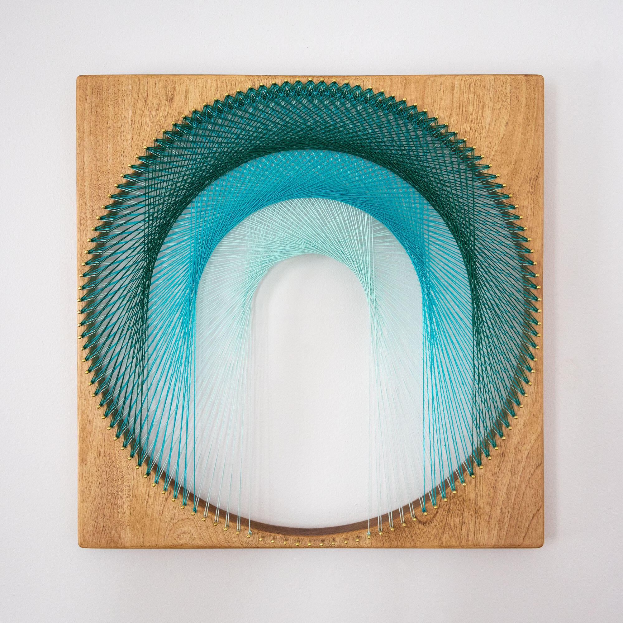 7 piece birch wood display set on a white background