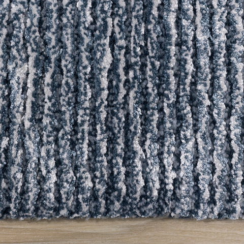 Ashford Handtufted Rug - Blue Grey edge detail
