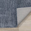Ashford Handtufted Rug - Blue Grey corner flipped to show under side of rug