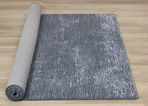 Ashford Handtufted Rug - Blue Grey roll on floor