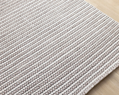 Aspen Woven Rug - Taupe & Black corner