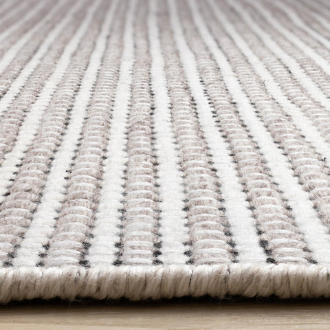 Aspen Woven Rug - Taupe & Black pile height