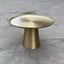 23" Round cone shaped base cast aluminum coffee table in textured raw gold finish