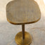 Multipurpose space saving cast aluminum side table in textured brass finish