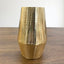 Brass finish aluminum vase