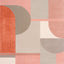 Belle Plush Rug - Pink / Grey Geometric Pattern sample