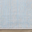 Belle Plush Rug - Blue / Grey Geometric Pattern side detail