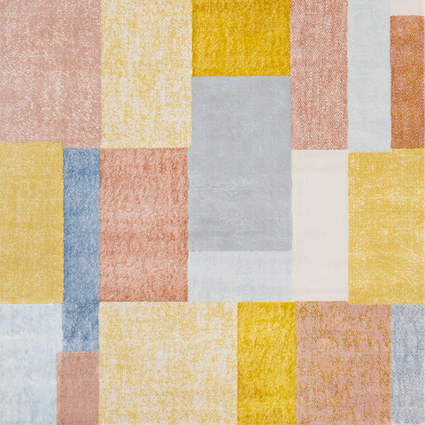 Belle Plush Rug - Geometric Blocks sample 