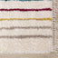 Bora Shag Rug - Double Rainbows corner detail