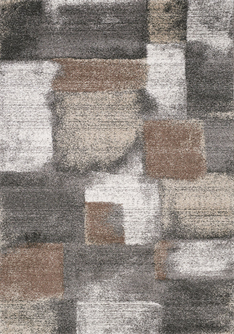 Breeze Rug - Grey & Brown Patches full sample