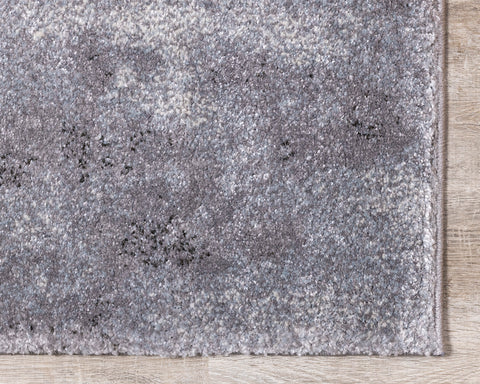 Breeze Distressed Rug - Blue Cream corner detail