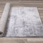 Breeze Distressed Rug - Blue Cream roll on floor