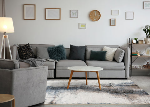 Breeze Rug - Urban Rift in living room setting