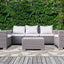 Bristol Reversible Indoor / Outdoor Rug - Feather Motif in outdoor setting