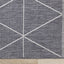 Bristol Reversible Indoor / Outdoor Rug - Grey Geometric corner detail