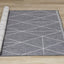 Bristol Reversible Indoor / Outdoor Rug - Grey Geometric roll on floor