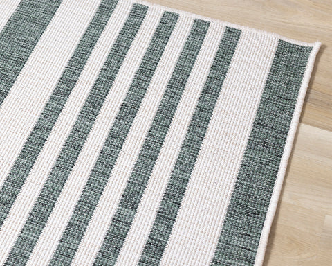 Bristol Reversible Indoor / Outdoor Rug - Stripes corner