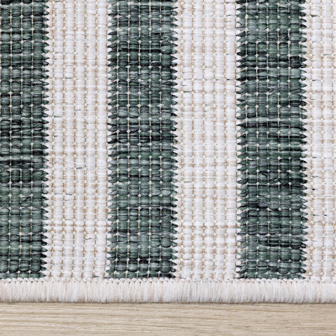 Bristol Reversible Indoor / Outdoor Rug - Stripes side detail