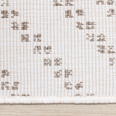 Bristol Reversible Indoor / Outdoor Rug - Cream Diamond side detail