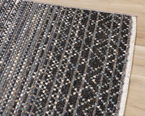 Calabar Rug - Blue / Grey corner