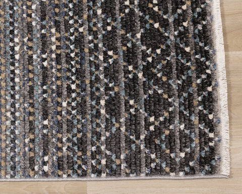 Calabar Rug - Blue / Grey corner