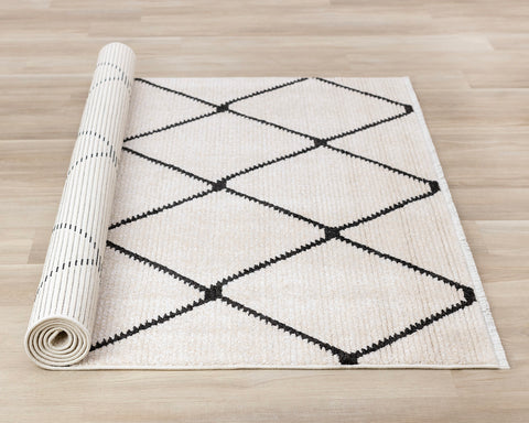 Calabar Rug - Lattice roll on floor