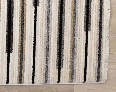 Calabar Rug - Piano Keys corner detail