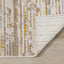 Calabar Distressed Rug - Yellow Grey corner flipped to show underside