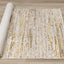 Calabar Distressed Rug - Yellow Grey roll on floor