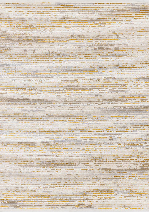 Calabar Distressed Rug - Yellow Grey full sample