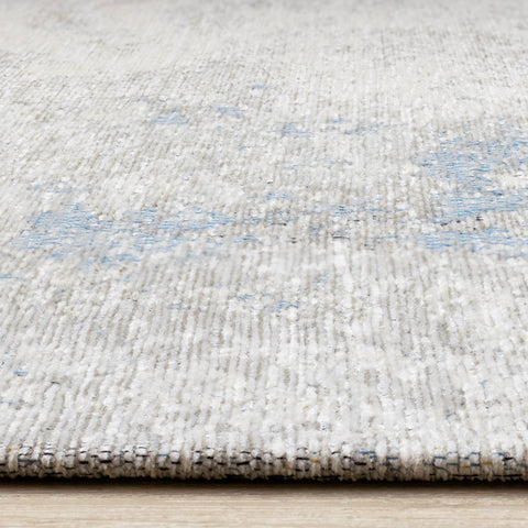 Cathedral Rug - Marbled Blue Grey pile height