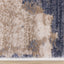 Chorus Plush Rug - Abstract Earth Blue / Beige edge detail