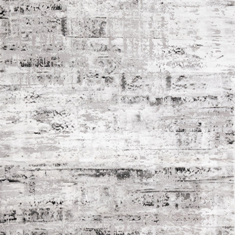 Chorus Distressed Rug - Black & White sample