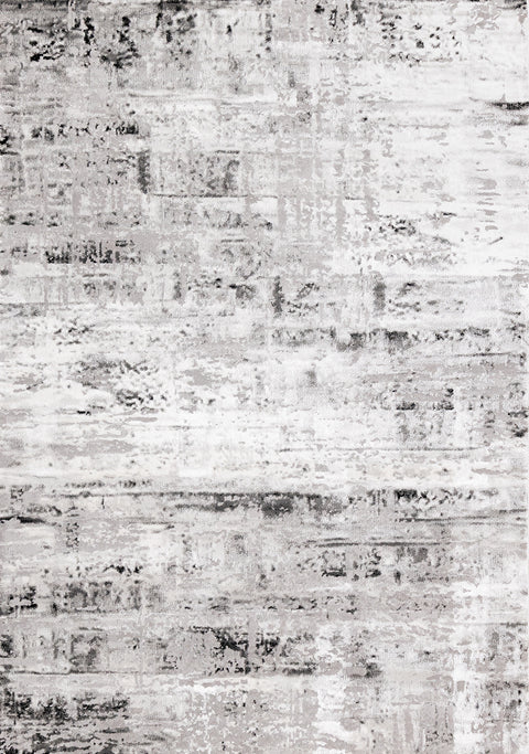 Chorus Distressed Rug - Black & White full sample