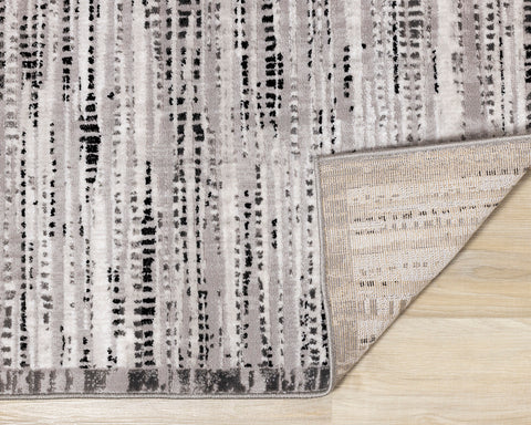 Chorus Plush Rug - Iridescent corner flipped to show underside