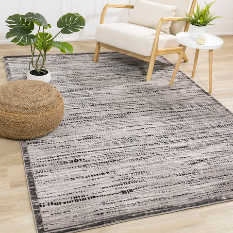 Chorus Plush Rug - Iridescent in living room setting