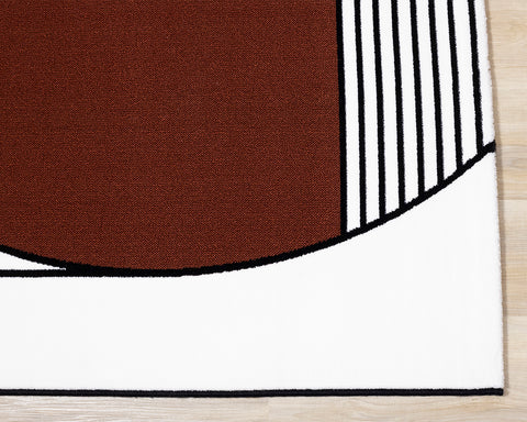 Claro Plush Rug - Art Déco Geometric corner detail