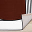 Claro Plush Rug - Art Déco Geometric corner flipped to show underside