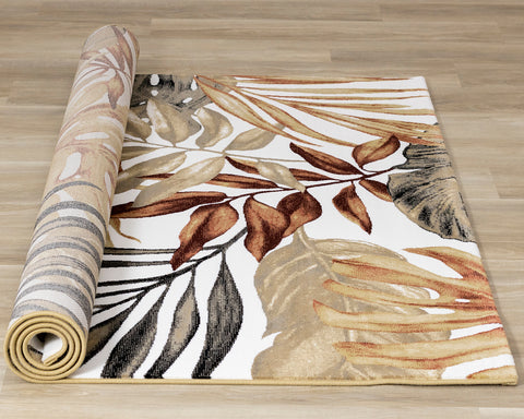  Claro Rug - Palm Leaf roll on floor