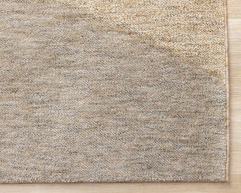 Cora Rug - Taupe Beige Curves corner detail