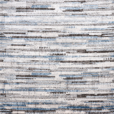 Darcy Rug - Grey / Blue Stripes sample