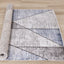 Darcy Angular Carved Pile Rug - Blue Grey roll on floor