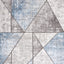 Darcy Angular Carved Pile Rug - Blue Grey full sample