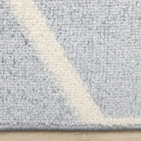 Eclipse Rug - Modern Blue Lattice side detail