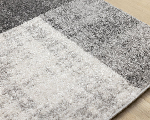 Eclipse Rug - Modern Geometric Grey corner