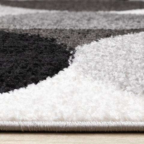 Eclipse Rug - Mid-Century Modern Grey pile height