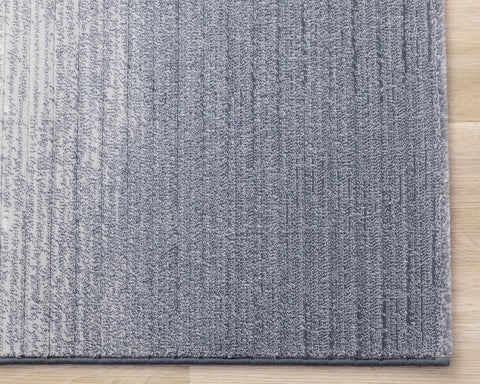  Ella Plush Rug - Blue Cream corner