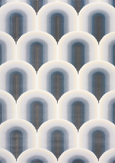 Ella Plush Rug - Grey Ombre Geometric sample
