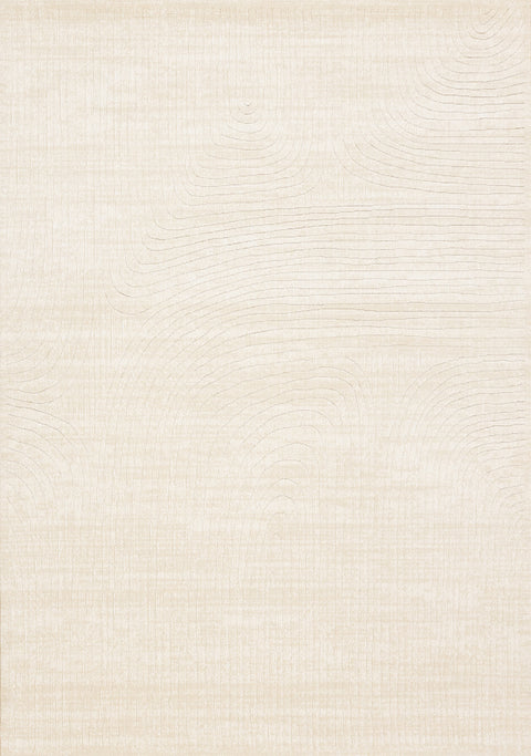 Ella Plush Rug - Cream Swirl full sample