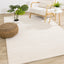 Ella Plush Rug - Cream Swirl in living room setting